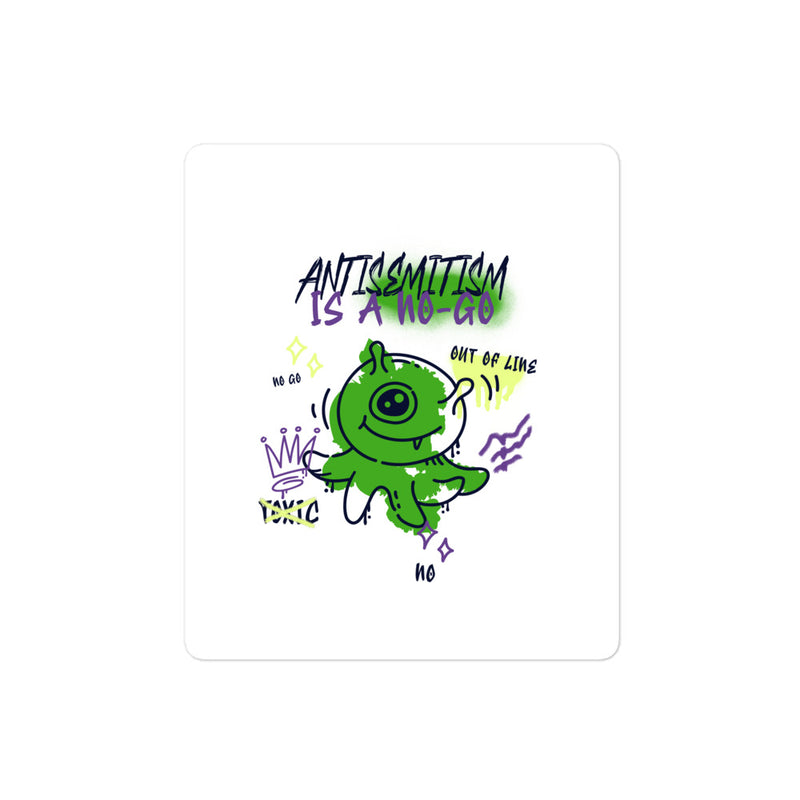 No Go Graffiti Doodle | Antisemitism | Kiss Cut Sticker